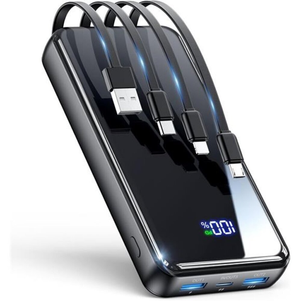 Portable Charger, 42800mAh Power Bank Built-in Cable, PD 22.5w Fast Charging